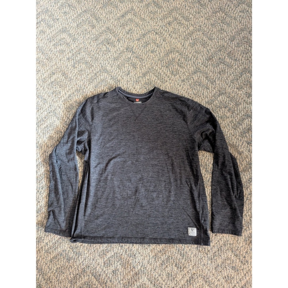 Rugged Elements Mens XL Gray Heather Long Sleeve Crew Neck Utility Shirt